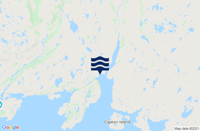 Karte der Gezeiten Couteau Bay, Canada