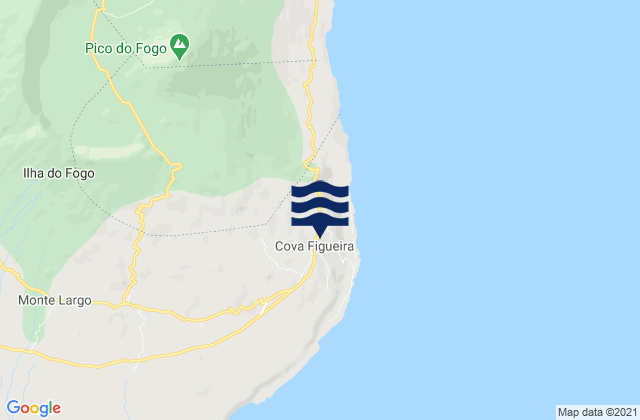 Karte der Gezeiten Cova Figueira, Cabo Verde