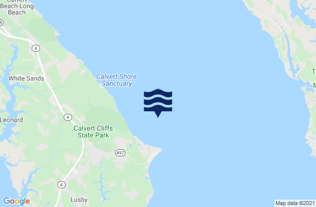 Karte der Gezeiten Cove Point 1.0 n.mi. N of, United States