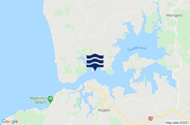 Karte der Gezeiten Cox Bay, New Zealand