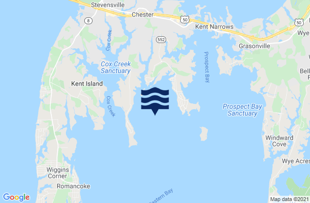 Karte der Gezeiten Crab Alley Bay, United States
