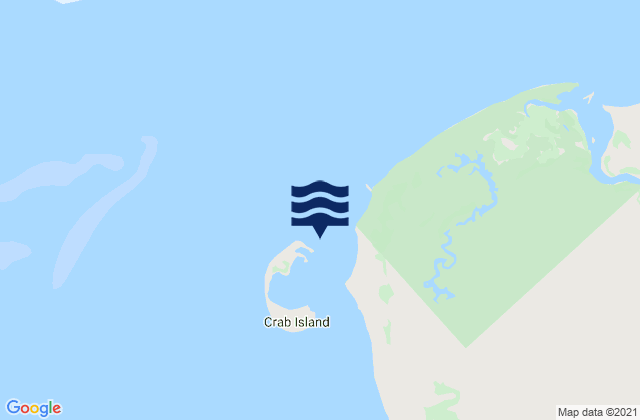 Karte der Gezeiten Crab Island, Australia