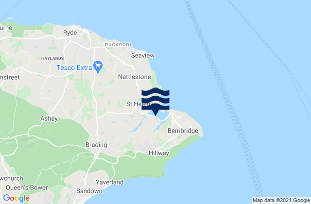 Karte der Gezeiten Crab Island, United Kingdom