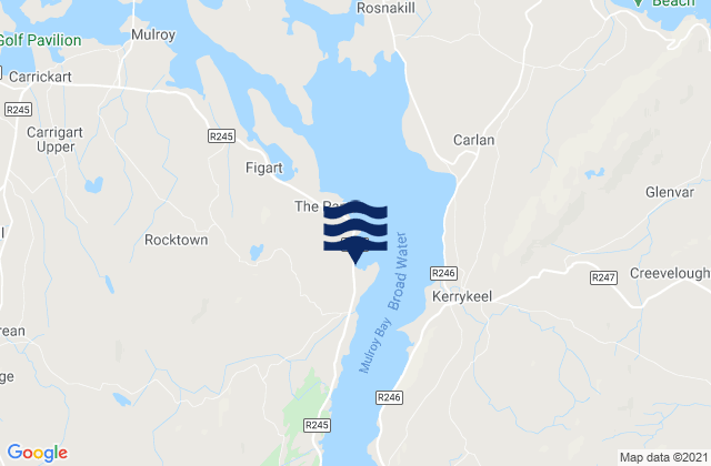 Karte der Gezeiten Cranford, Ireland