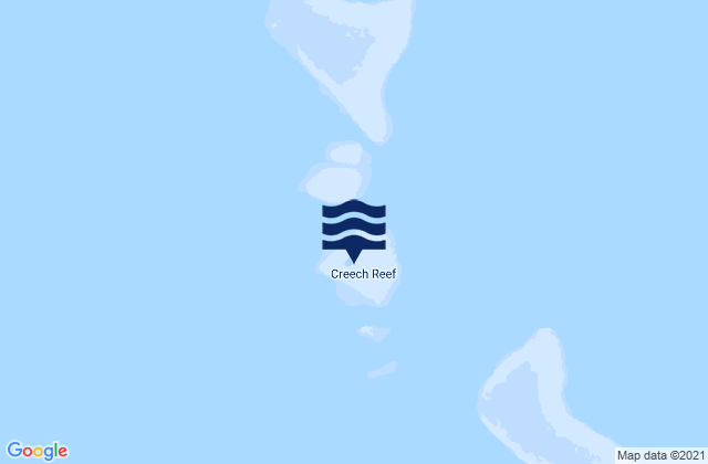 Karte der Gezeiten Creech Reef, Australia