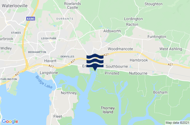 Karte der Gezeiten Creswell Beach, United Kingdom