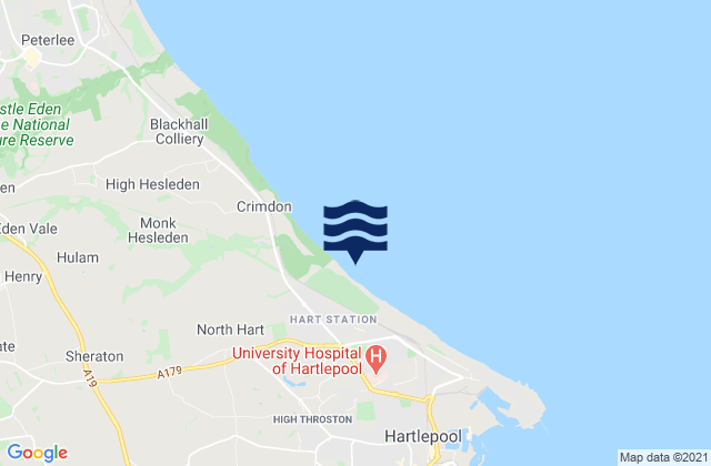 Karte der Gezeiten Crimdon Beck Beach, United Kingdom