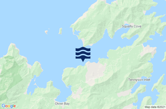 Karte der Gezeiten Croisilles Harbour, New Zealand