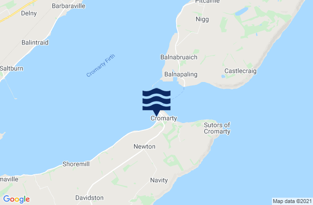 Karte der Gezeiten Cromarty Beach, United Kingdom