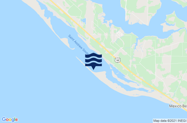 Karte der Gezeiten Crooked Island, United States