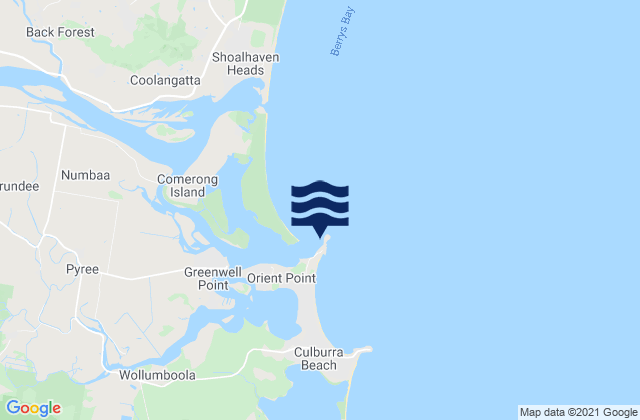 Karte der Gezeiten Crookhaven Heads, Australia