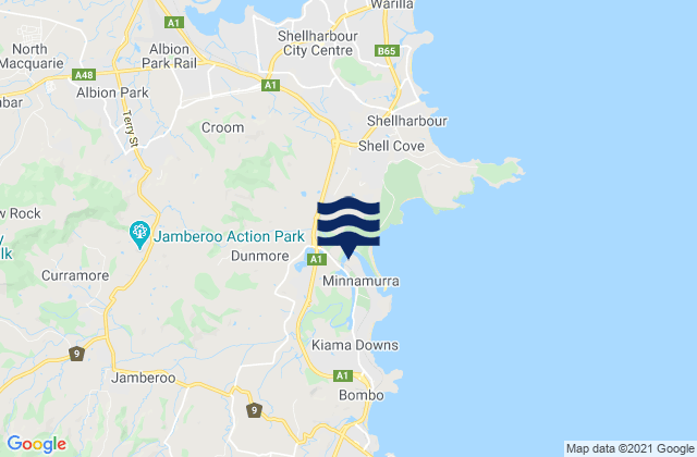 Karte der Gezeiten Croom, Australia
