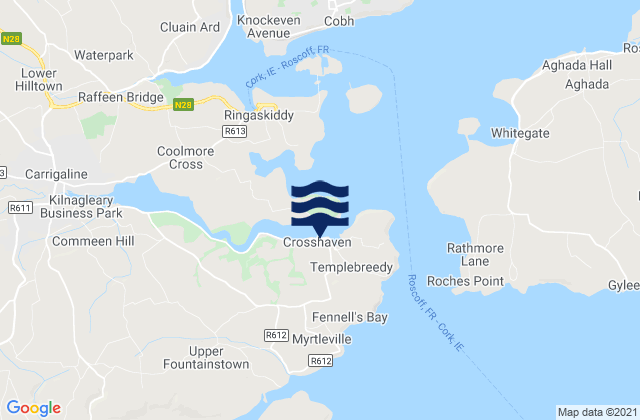 Karte der Gezeiten Crosshaven, Ireland