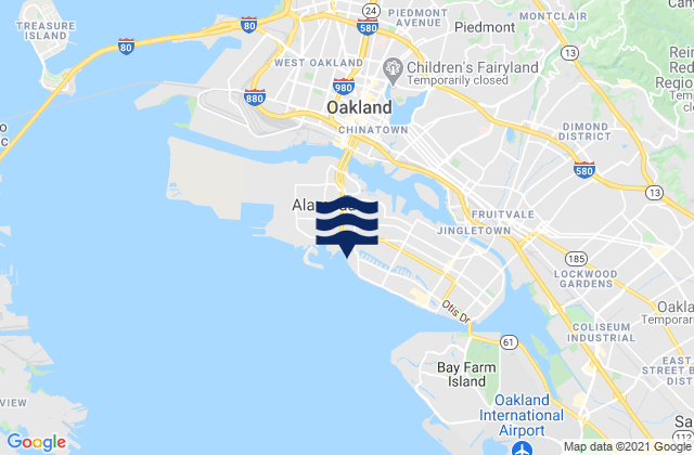 Karte der Gezeiten Crown Memorial State Beach, United States