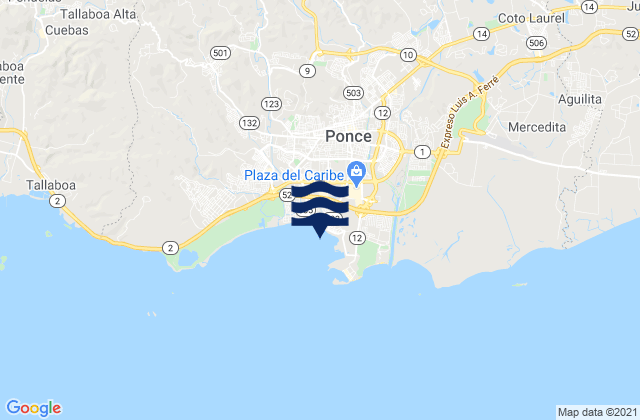 Karte der Gezeiten Cuarto Barrio, Puerto Rico