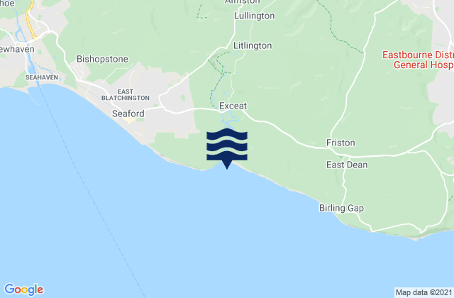Karte der Gezeiten Cuckmere Haven, United Kingdom
