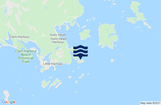 Karte der Gezeiten Cuckold Island, Canada