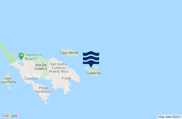 Karte der Gezeiten Culebrita Island, Puerto Rico
