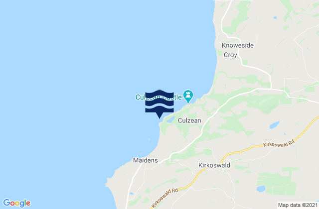 Karte der Gezeiten Culzean Beach, United Kingdom