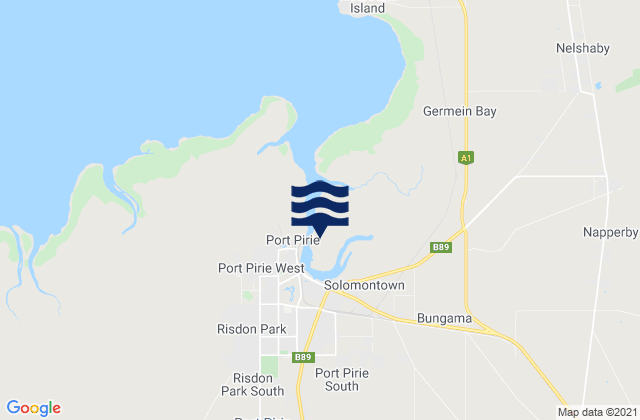 Karte der Gezeiten Cunningham Pier, Australia