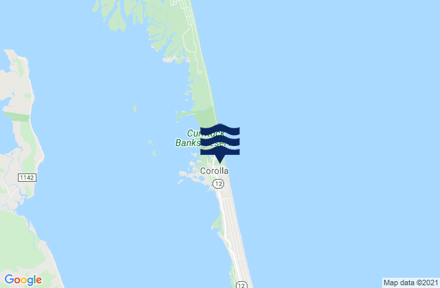 Karte der Gezeiten Currituck Beach Light, United States