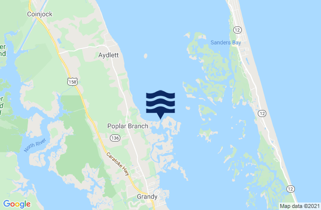 Karte der Gezeiten Currituck Sound, United States