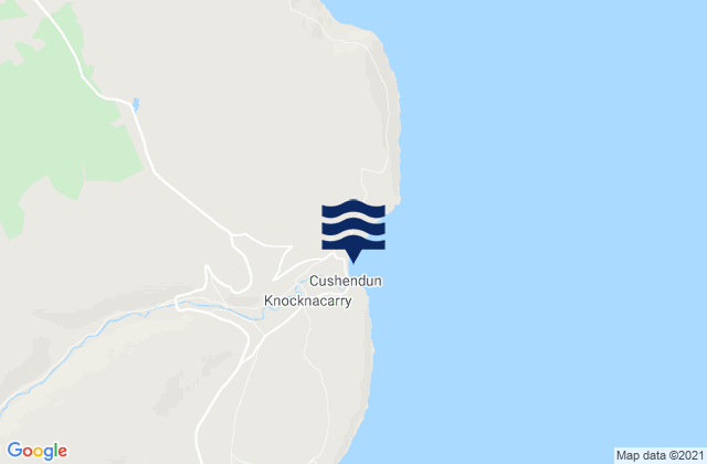 Karte der Gezeiten Cushendun Bay, United Kingdom