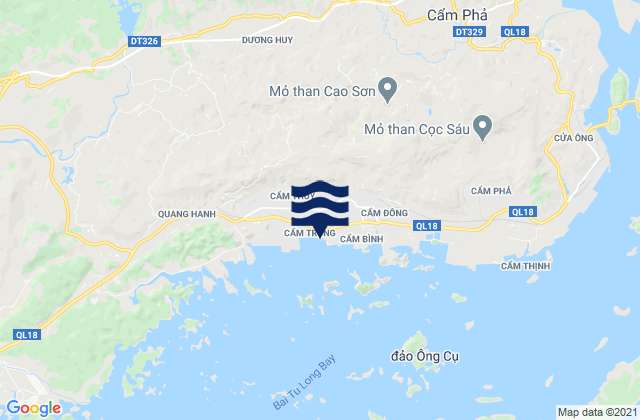Karte der Gezeiten Cẩm Phả, Vietnam