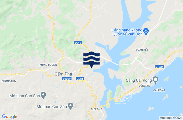 Karte der Gezeiten Cẩm Phả District, Vietnam