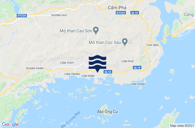 Karte der Gezeiten Cẩm Phả Mines, Vietnam