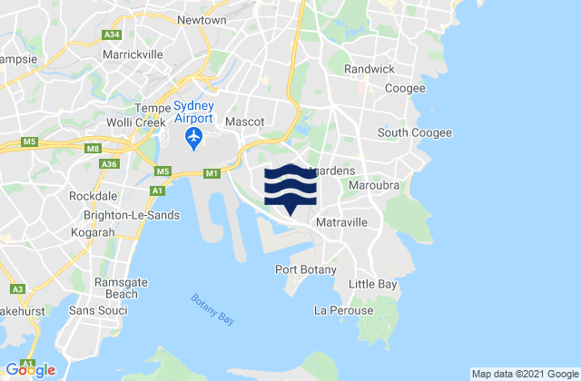 Karte der Gezeiten Daceyville, Australia
