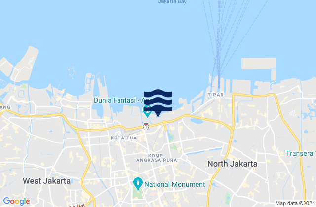 Karte der Gezeiten Daerah Khusus Ibukota Jakarta, Indonesia