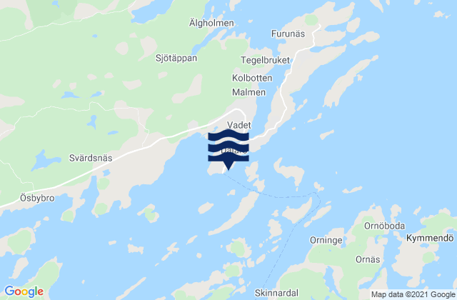 Karte der Gezeiten Dalarö, Sweden