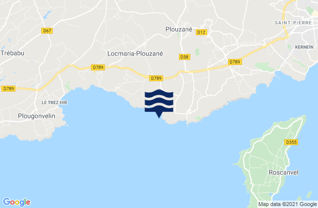 Karte der Gezeiten Dalbosc, France