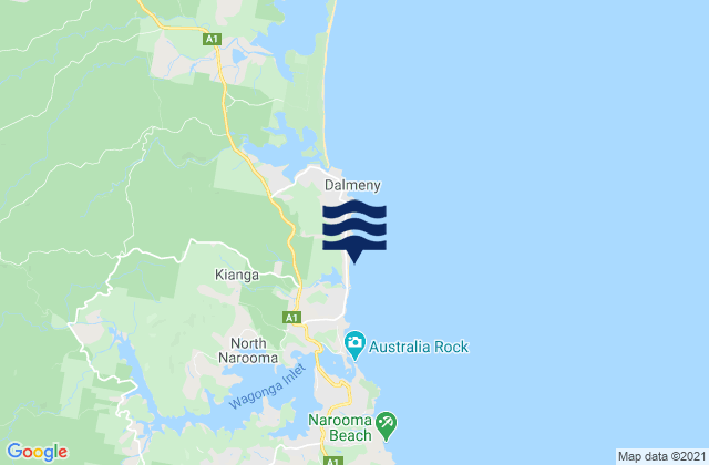 Karte der Gezeiten Dalmeny Point, Australia