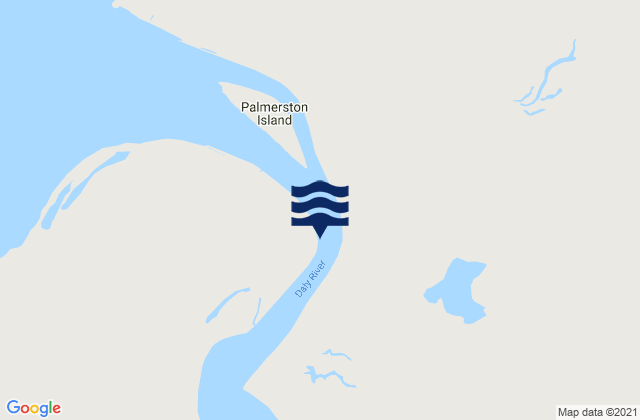 Karte der Gezeiten Daly River, Australia