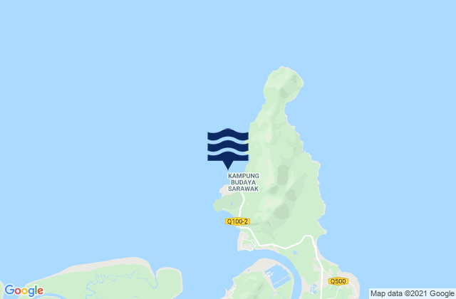 Karte der Gezeiten Damai Beach, Malaysia