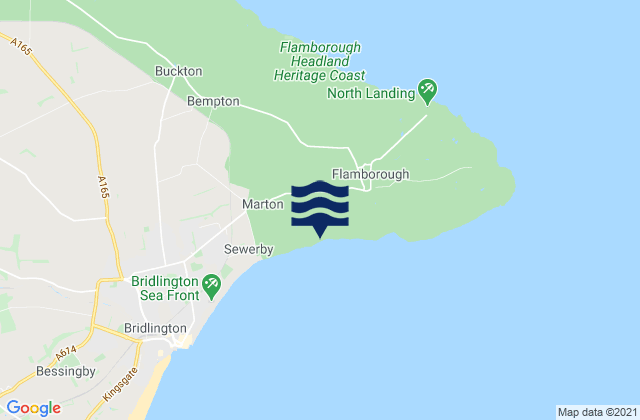 Karte der Gezeiten Danes Dyke Beach, United Kingdom