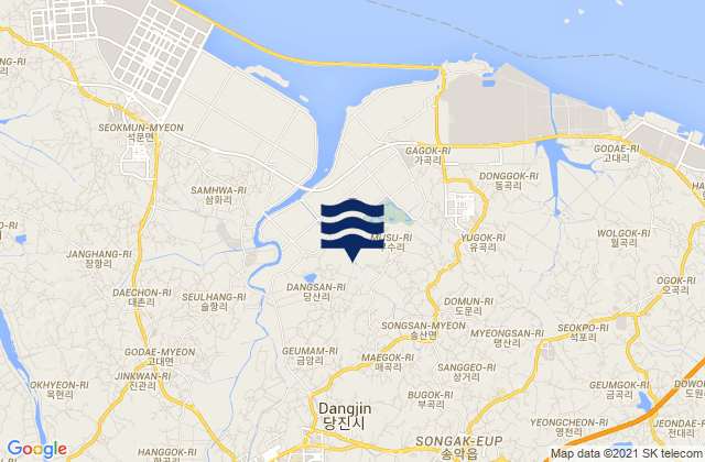 Karte der Gezeiten Dangjin-si, South Korea