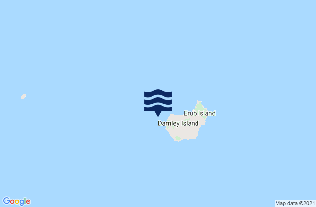 Karte der Gezeiten Darnley Island Barge, Australia