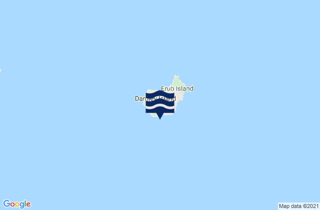 Karte der Gezeiten Darnley Island, Australia