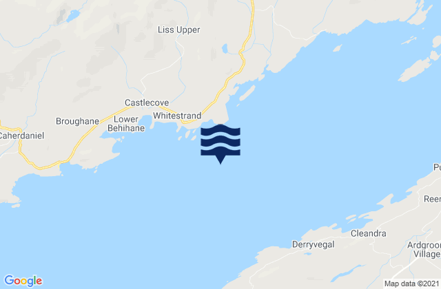 Karte der Gezeiten Darrynane Bay, Ireland