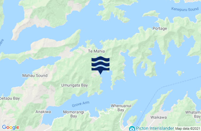 Karte der Gezeiten Dartmoor Bay, New Zealand