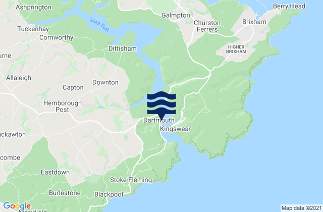 Karte der Gezeiten Dartmouth, United Kingdom