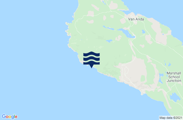 Karte der Gezeiten Davis Bay, Canada