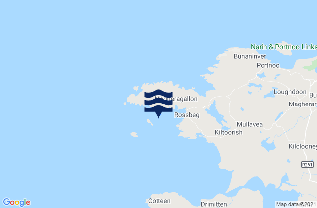 Karte der Gezeiten Dawros Bay, Ireland