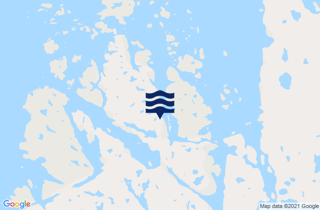 Karte der Gezeiten Dease Peninsula, Canada