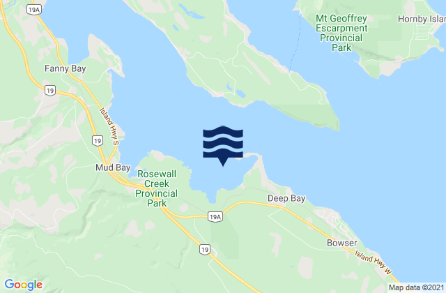 Karte der Gezeiten Deep Bay, Canada