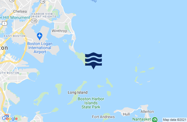 Karte der Gezeiten Deer Island Light 0.4 n.mi. east of, United States