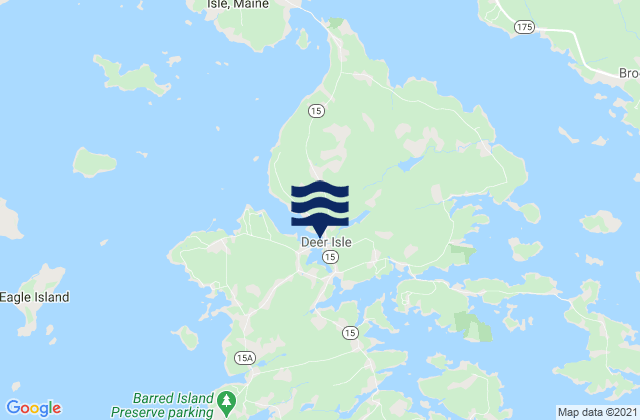 Karte der Gezeiten Deer Isle, United States